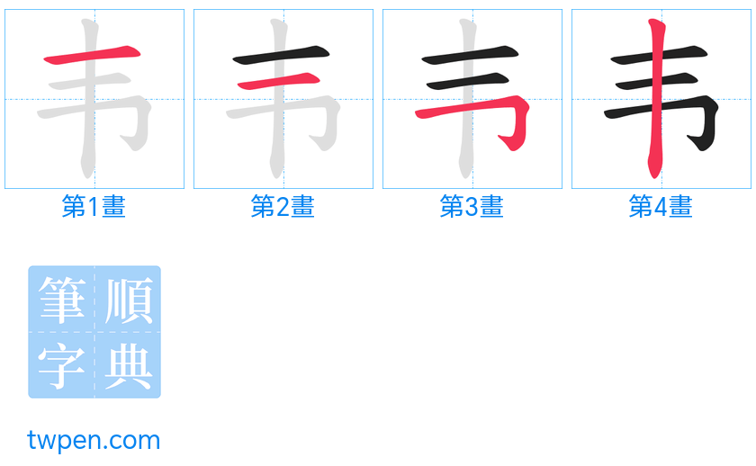 “「韦」的筆畫”