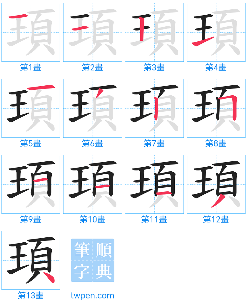 “「頊」的筆畫”