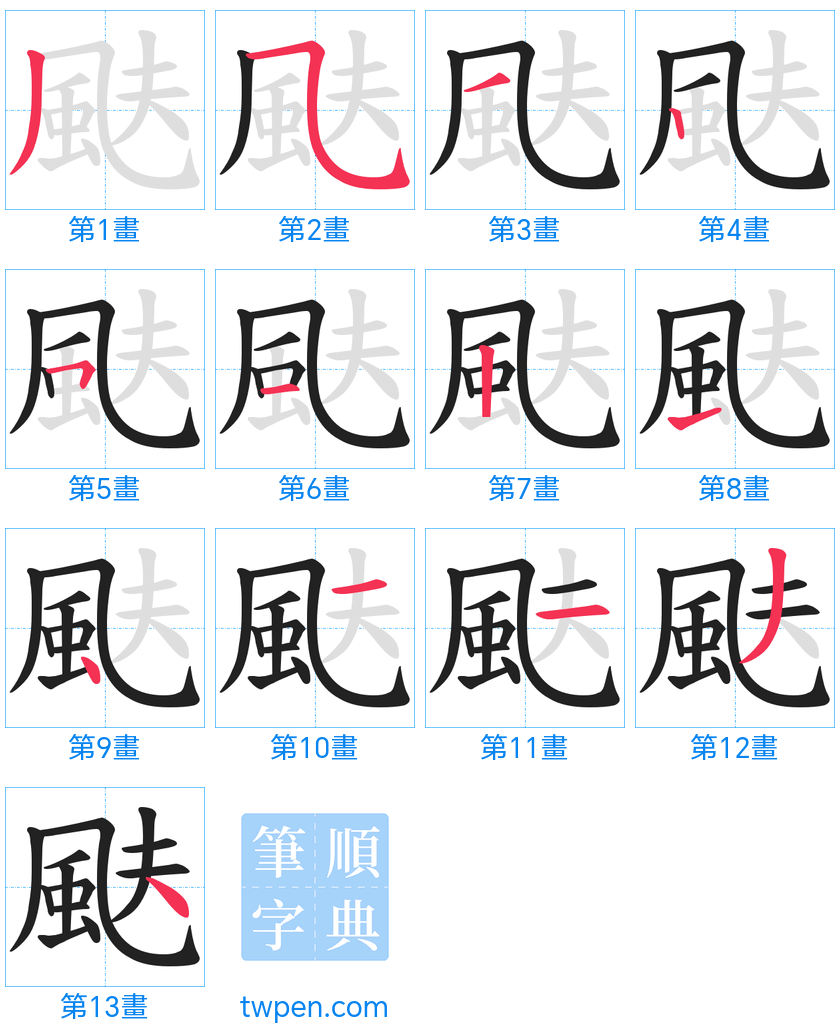 “「颫」的筆畫”