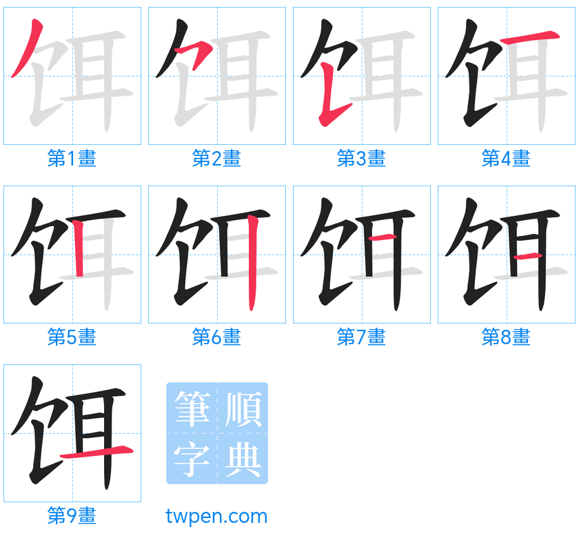 “「饵」的筆畫”