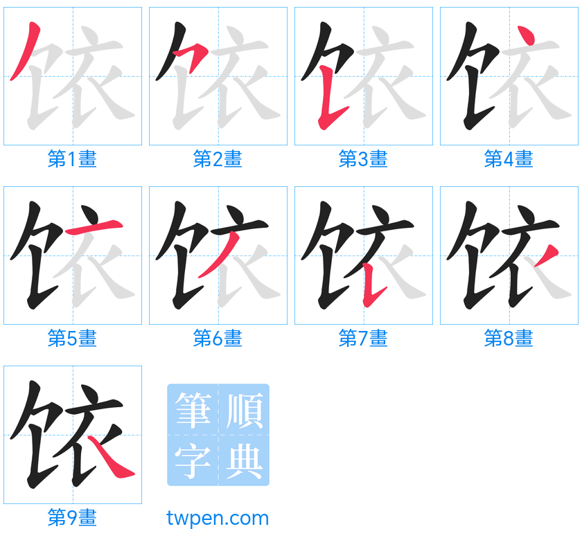 “「饻」的筆畫”