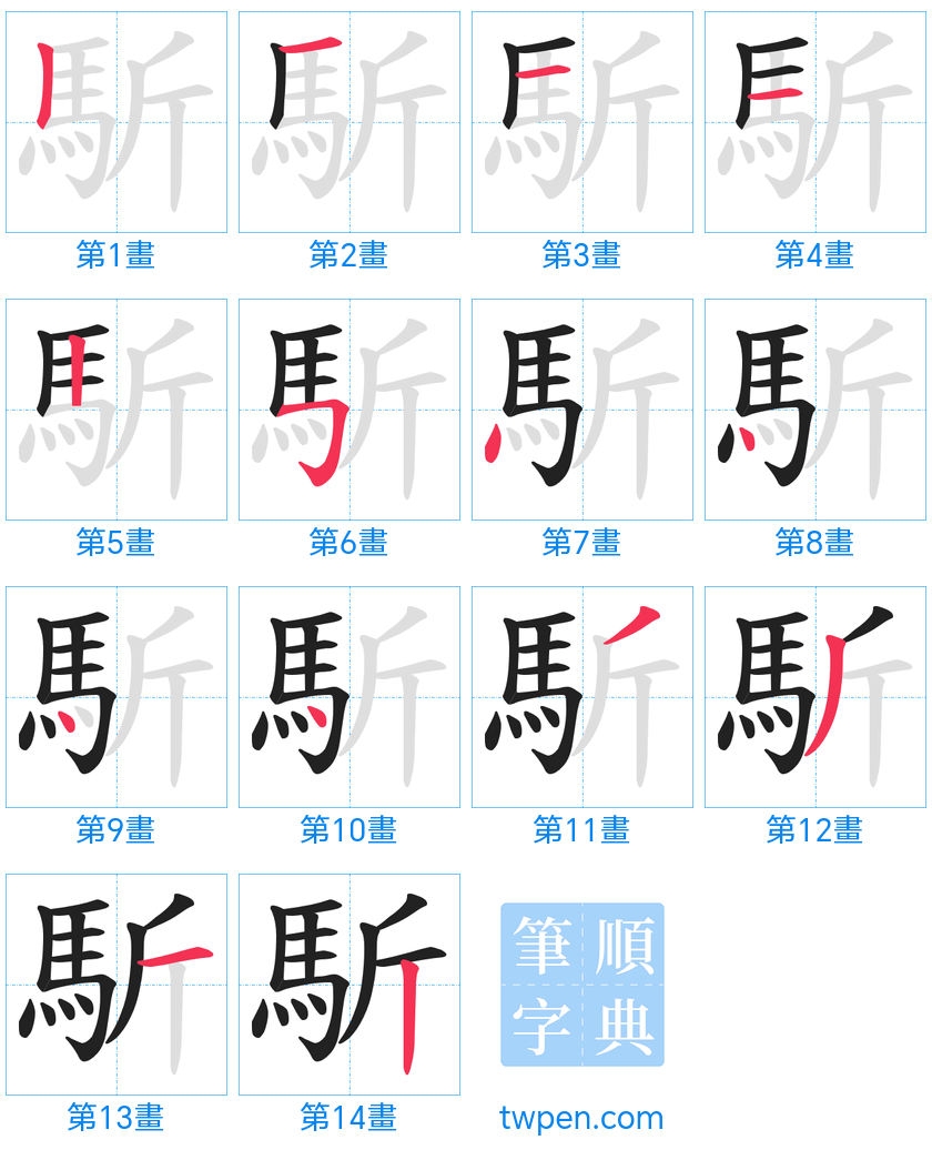 “「馸」的筆畫”