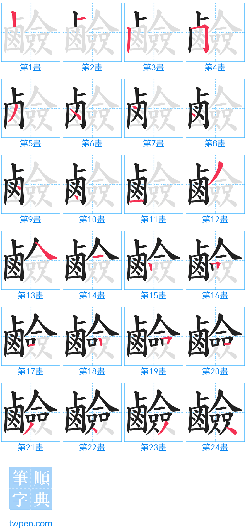 “「鹼」的筆畫”